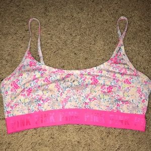 pink sports bra